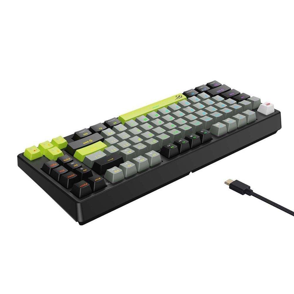 Gamingtastatur HAVIT KB904L, RGB, 1.8m, Svart Grønn