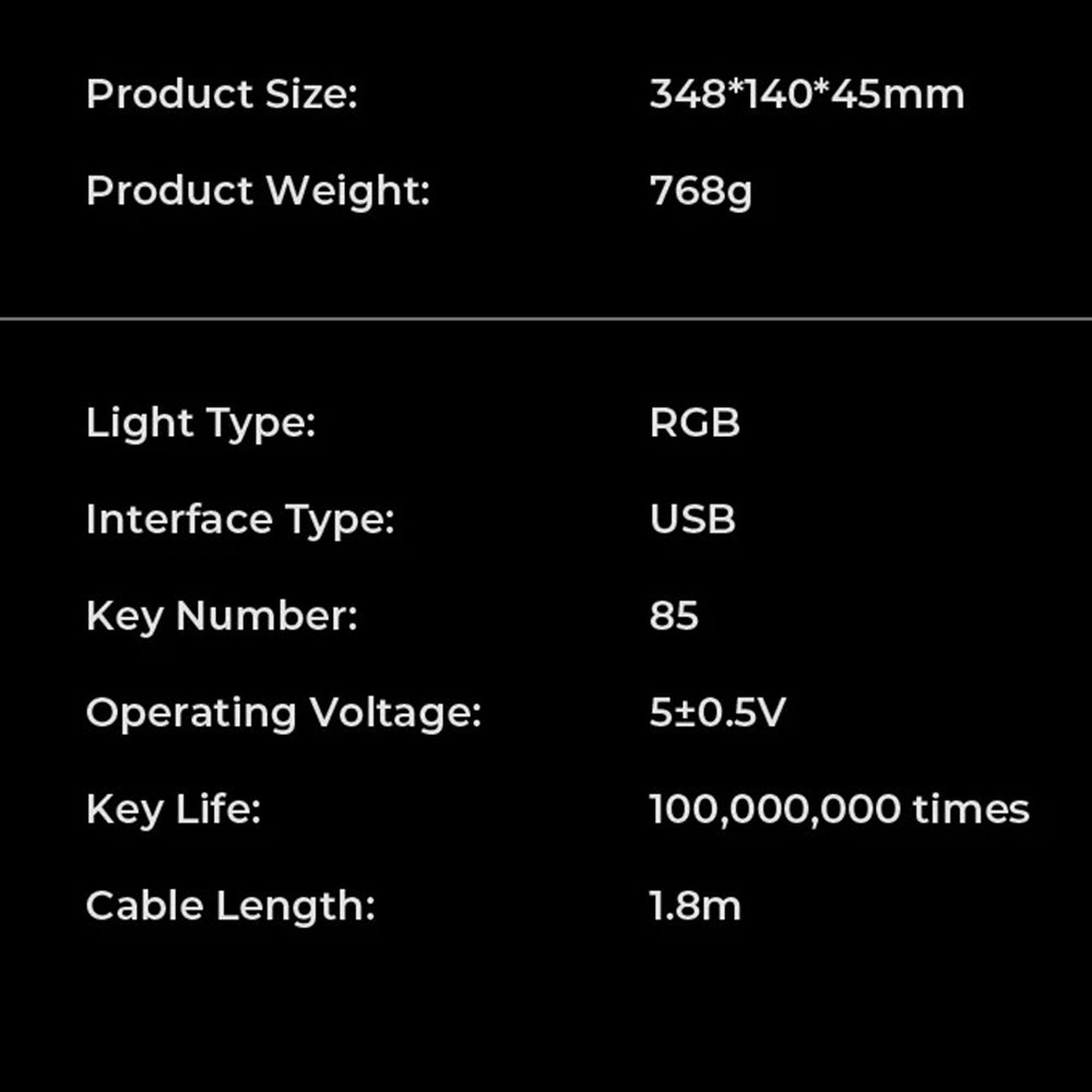 Gamingtastatur HAVIT KB904L, RGB, 1.8m, Svart Grønn