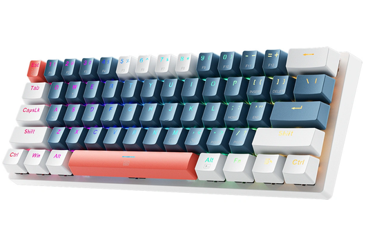 Gaming-tastatur Kablet USB Machenike K500-B61 Mekanisk, RGB, Blå Hvit