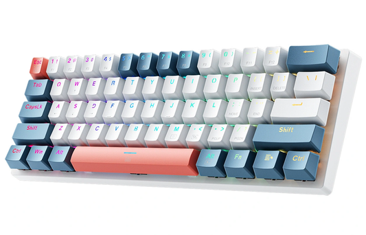 Gaming-tastatur Kablet USB Machenike K500-B61 Mekanisk, RGB, Bakgrunnsbelysning Rød, Hvit Blå