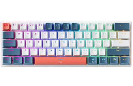 Gaming-tastatur Kablet USB Machenike K500-B61 Mekanisk, RGB, Bakgrunnsbelysning Rød, Hvit Blå