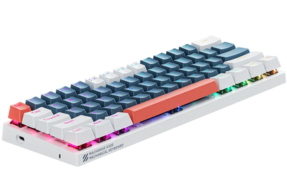 Gaming-tastatur Kablet USB Machenike K500-B61 Mekanisk, RGB, Blå Hvit