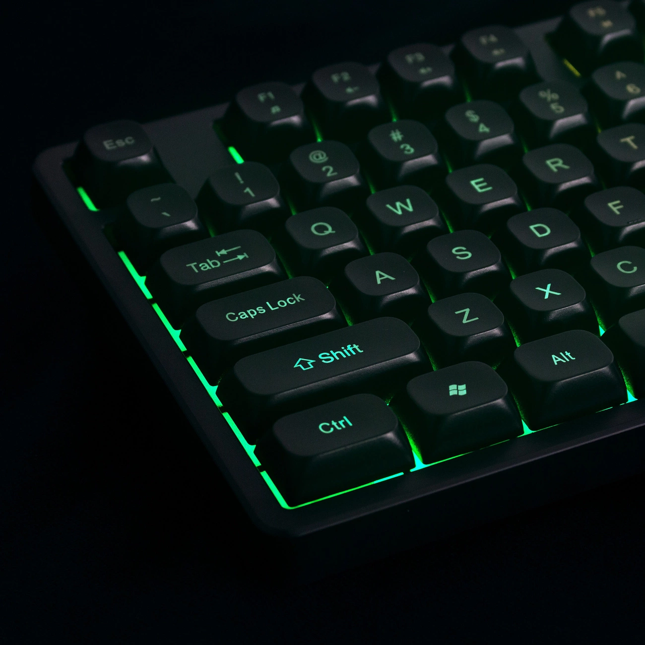 Gamingtastatur Kablet USB WZK WKG-200, RGB, 1,5 m, Svart