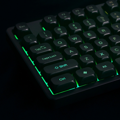 Gamingtastatur Kablet USB WZK WKG-200, RGB, 1,5 m, Svart