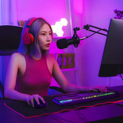 Gamingtastatur Kablet USB WZK WKG-200, RGB, 1,5 m, Svart