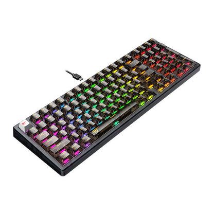 Gamingtastatur Wired USB HAVIT KB875L, RGB, 1.8m, Svart Transparent