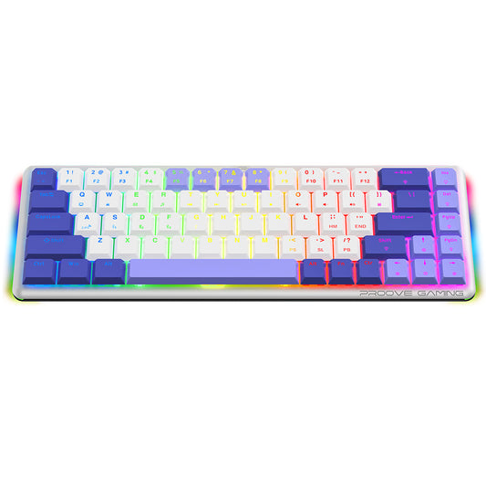 Trådløst Gaming Tastatur Proove AFK, RGB, BT / Wi-Fi / Kablet, 1.5m, Hvit WKAFKEN22002