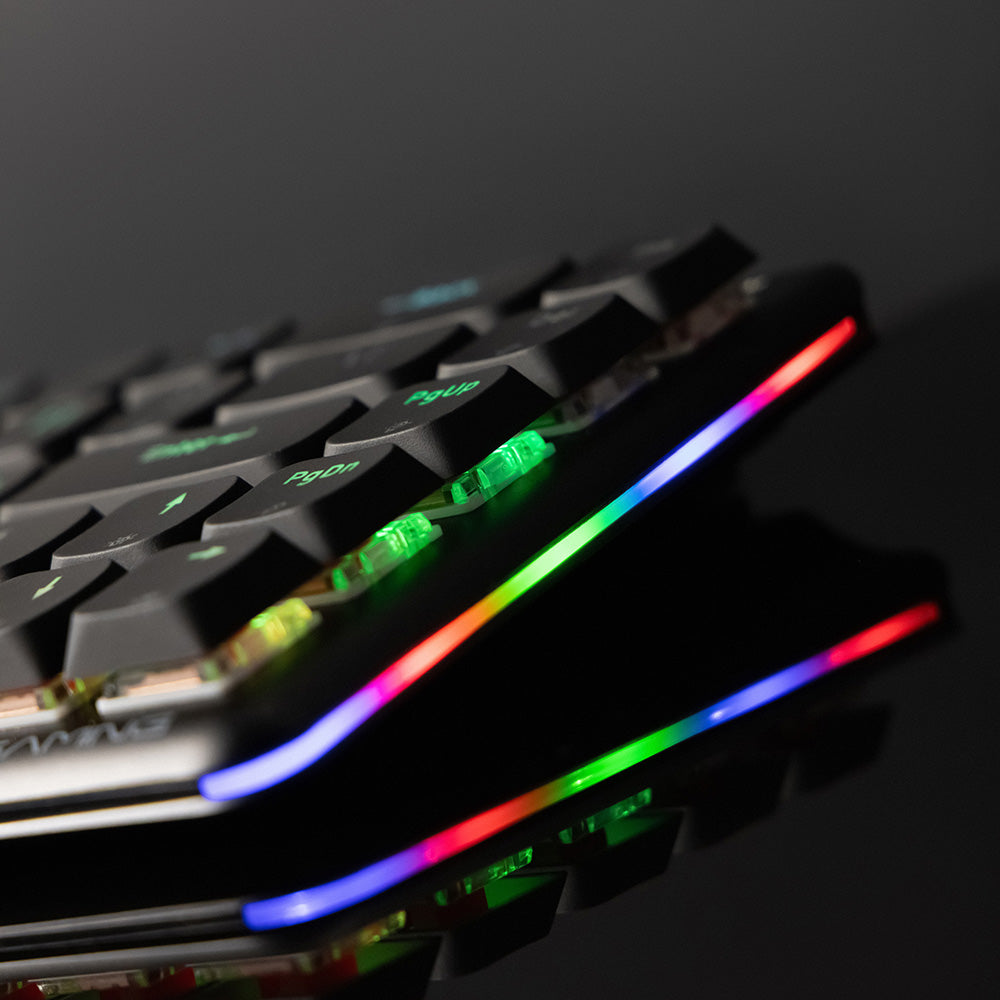 Gamingtastatur Proove AFK, trådløs, RGB, BT / Wi-Fi / kablet, 1.5m, Svart WKAFKEN22001