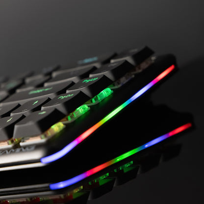 Gamingtastatur Proove AFK, trådløs, RGB, BT / Wi-Fi / kablet, 1.5m, Svart WKAFKEN22001