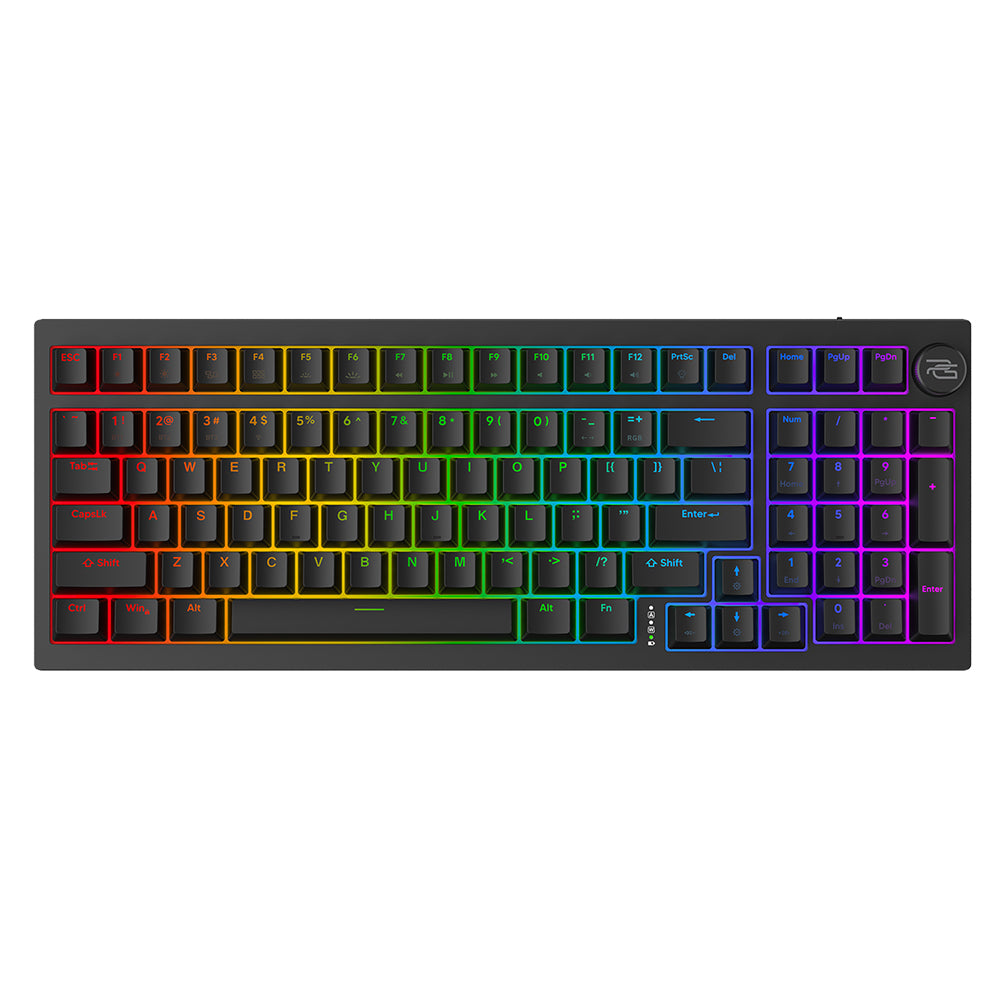 Proove Slicker trådløst gamingtastatur, RGB, BT / Wi-Fi / kablet, 1.8m, Svart WKSLEN00022401