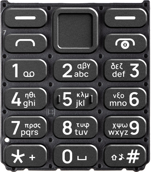 Gresk tastatur for HMD 110 / Nokia 110 (2024), svart