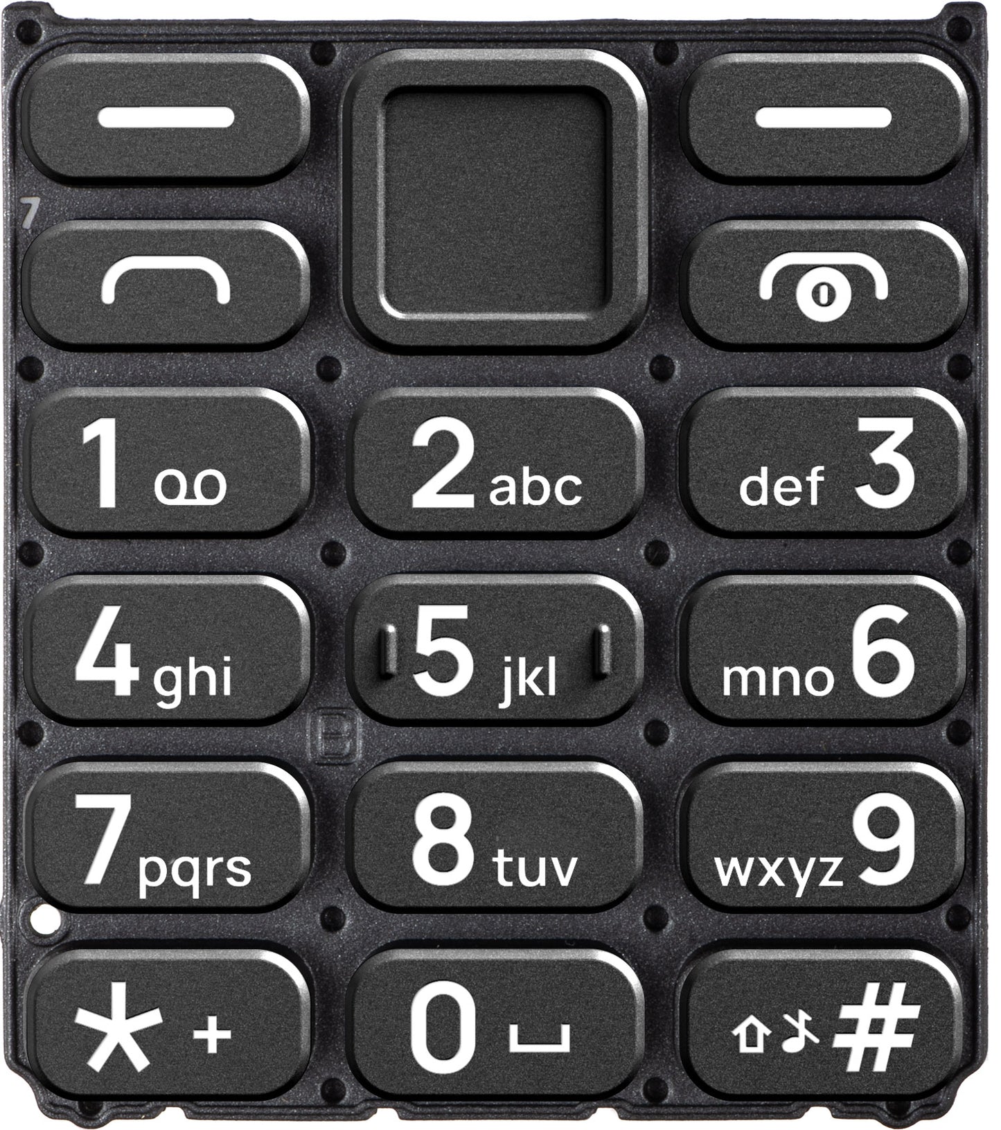 Latinsk tastatur for HMD 110 / Nokia 110 (2024), svart