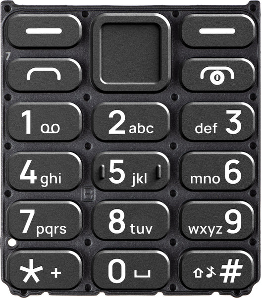 Latinsk tastatur for HMD 110 / Nokia 110 (2024), svart