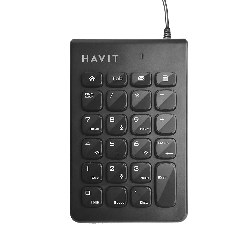 Numerisk Tastatur Wired USB HAVIT KB223, 1.5m, Svart