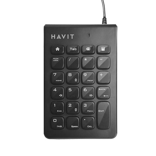 Numerisk Tastatur Wired USB HAVIT KB223, 1.5m, Svart