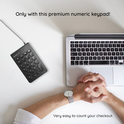 Numerisk Tastatur Wired USB HAVIT KB223, 1.5m, Svart