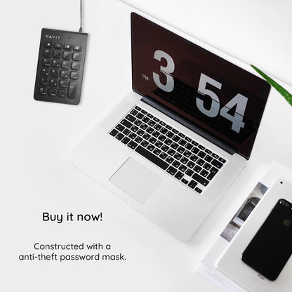 Numerisk Tastatur Wired USB HAVIT KB223, 1.5m, Svart