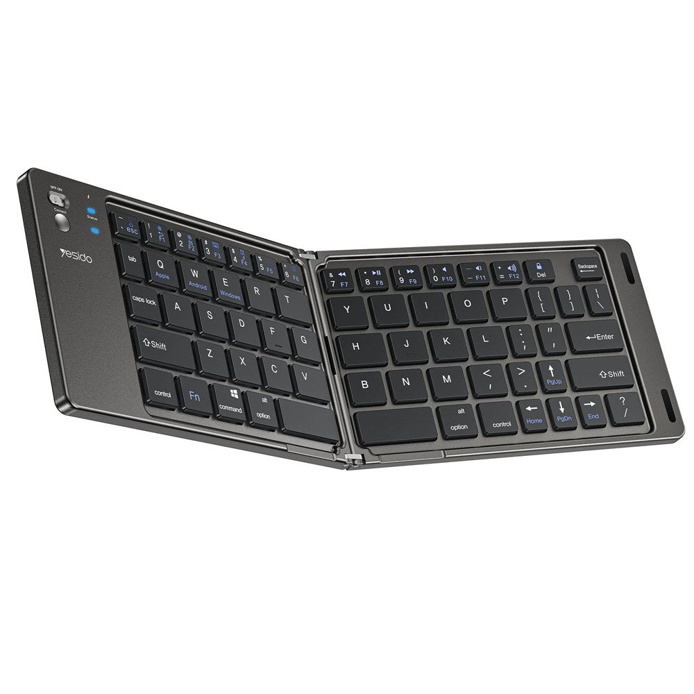 Sammenleggbar Bluetooth-tastatur Yesido KB27, Svart