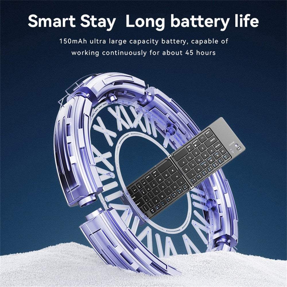 Sammenleggbar Bluetooth-tastatur Yesido KB27, Svart