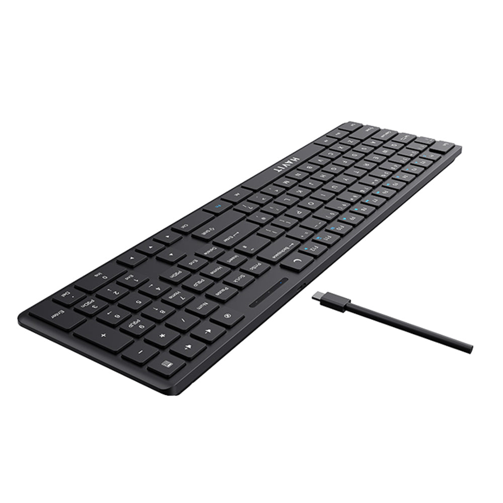 Tastatur Wired USB HAVIT KB252, USB-C, 1.5m, Svart