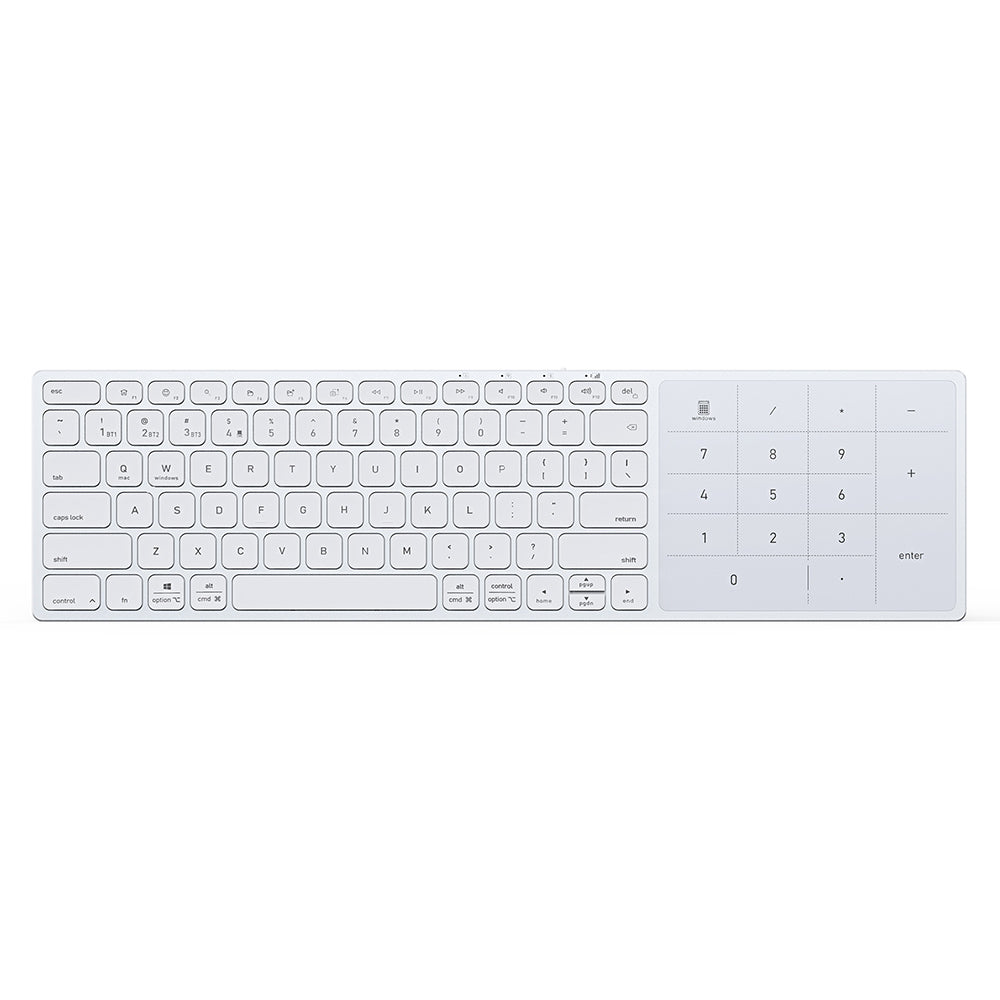 Trådløst tastatur DUX DUCIS LK, BT / Wi-Fi, hvit