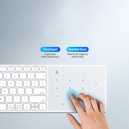 Trådløst tastatur DUX DUCIS LK, BT / Wi-Fi, hvit