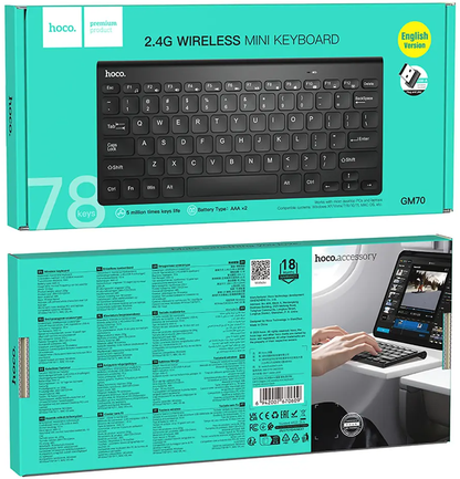 Trådløst tastatur HOCO GM70, svart
