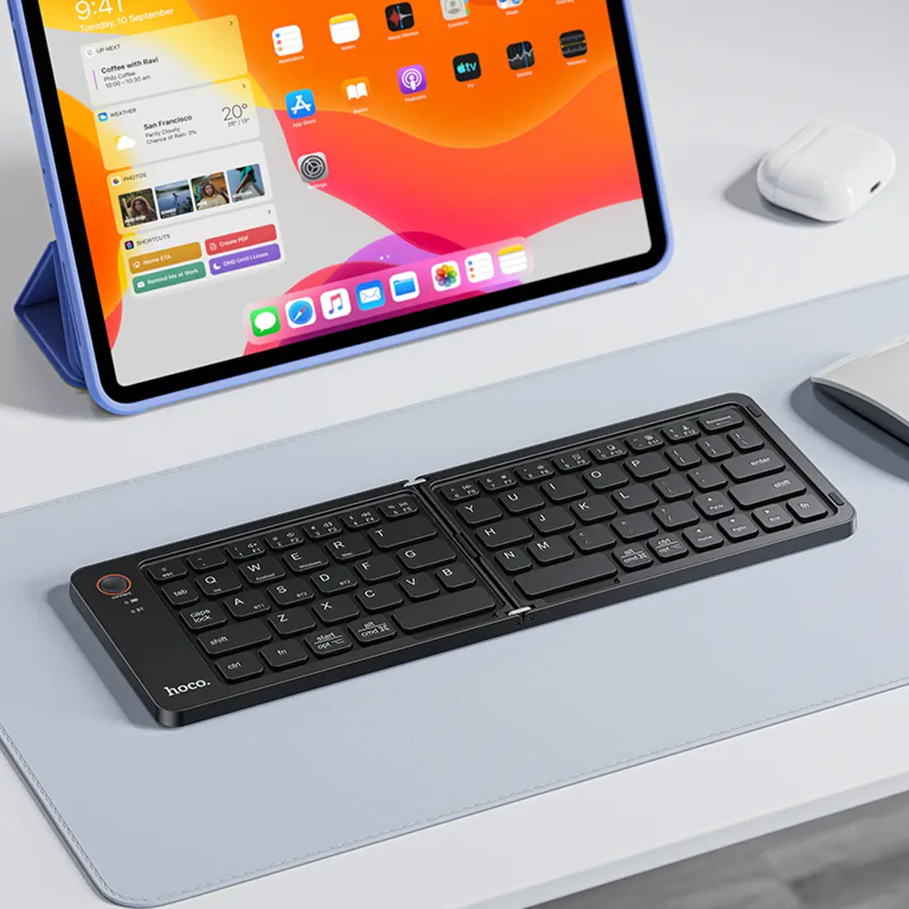 HOCO GM71 Foldbar Bluetooth-tastatur, svart