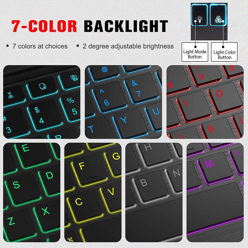 Trådløst tastatur Techsuit WK1, RGB, Svart