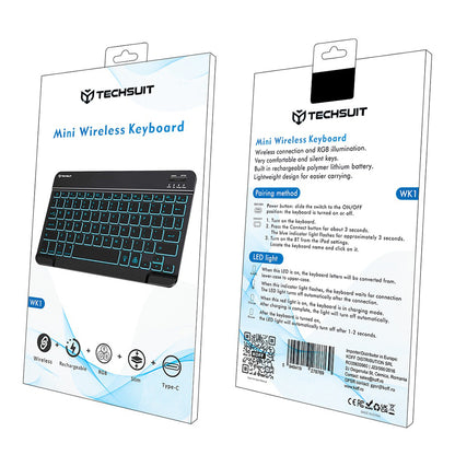 Trådløst tastatur Techsuit WK1, RGB, Svart