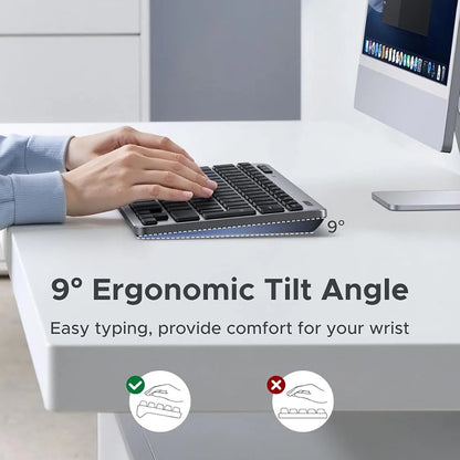 UGREEN 75049 trådløst tastatur, BT / Wi-Fi, Svart