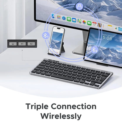UGREEN 75049 trådløst tastatur, BT / Wi-Fi, Svart