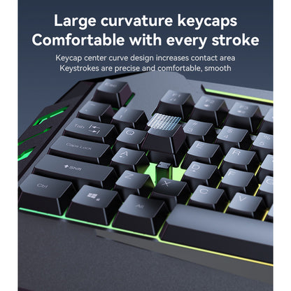 Trådløst tastatur Yesido KB21, RGB, 1.5m, Svart