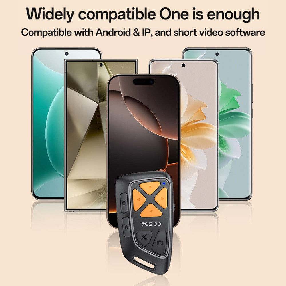 Bluetooth Multimedia Fjernkontroll Yesido SF25, Svart