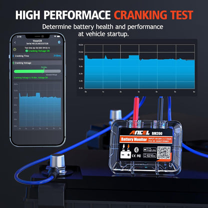 Bluetooth-tester for bilbatteriovervåking Ancel BM200