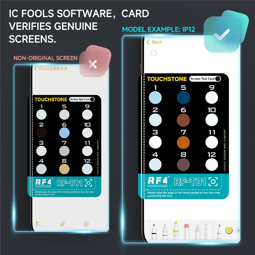 Polariseringsdisplaytester RF4 RF-T01 for Apple iPhone 12 - 17-serien