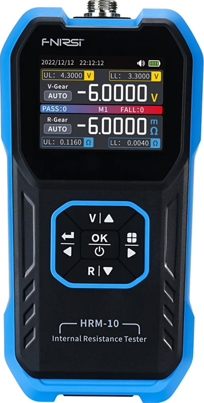 Tester Service Fnirsi HRM-10 for måling av intern motstand og spenning på batteri / akkumulator