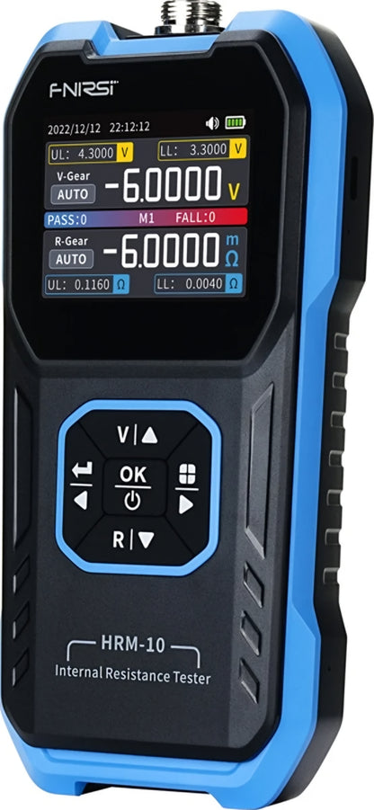 Tester Service Fnirsi HRM-10 for måling av intern motstand og spenning på batteri / akkumulator