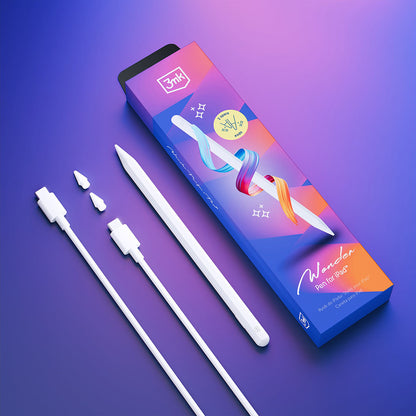 Touch Pen 3MK Wonder for Apple iPad, Aktiv Versjon, Hvit