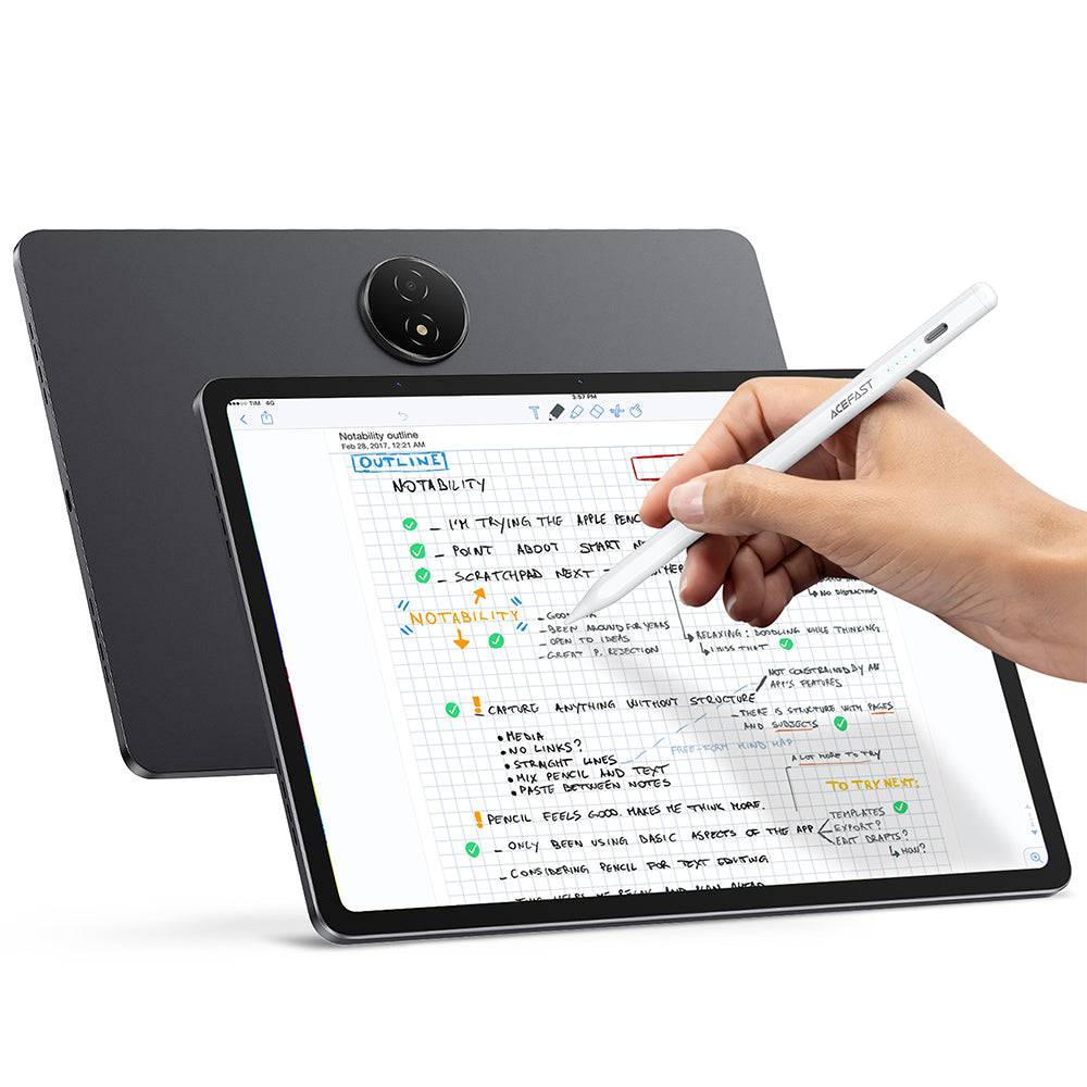 Touch Pen Acefast V1, Aktiv Versjon, Hvit