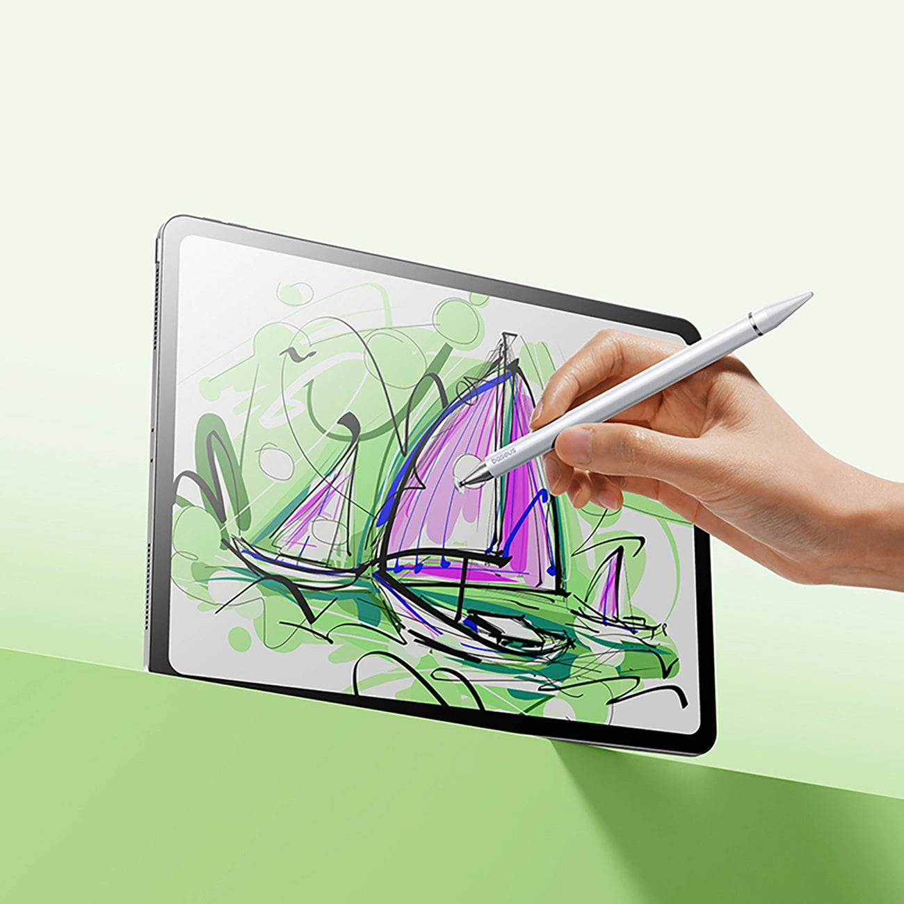 Touch Pen Baseus Smooth Writing 3 Magnetic 3in1 Series, Passiv Versjon, Hvit P80080804213-00