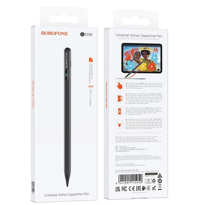 Touch Pen Borofone BG100 for Apple iPad-serien, Aktiv versjon, Svart