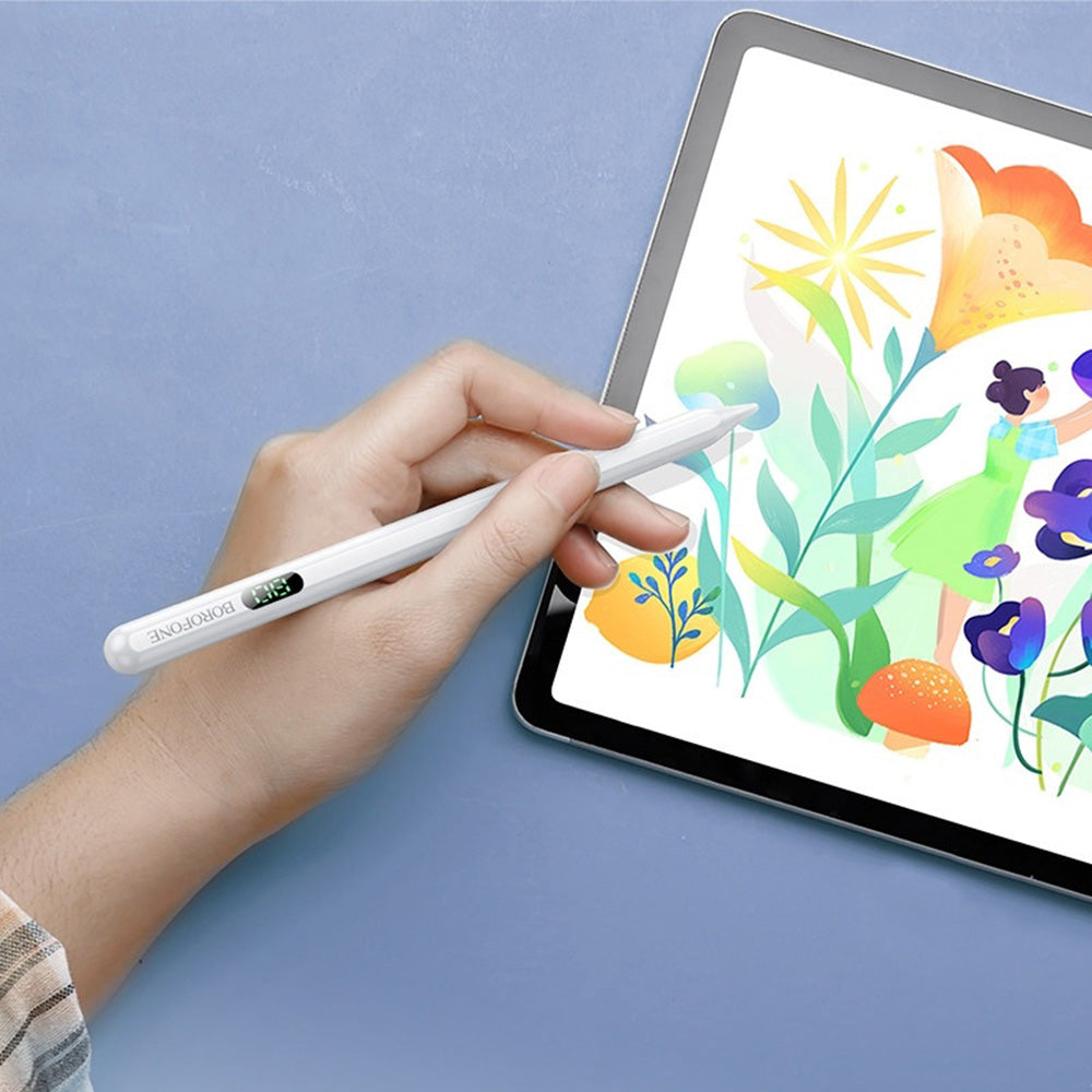 Touch Pen Borofone BG101 for Apple iPad-serien, Aktiv versjon, Hvit