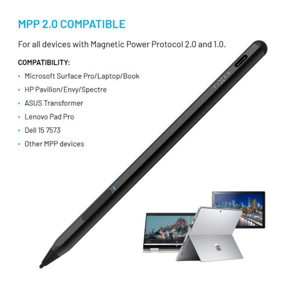 Touch Pen Fixed Graphite Active for enheter med MPP-støtte, Svart