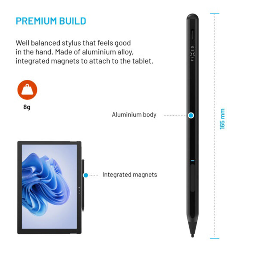 Touch Pen Fixed Graphite Active for enheter med MPP-støtte, Svart