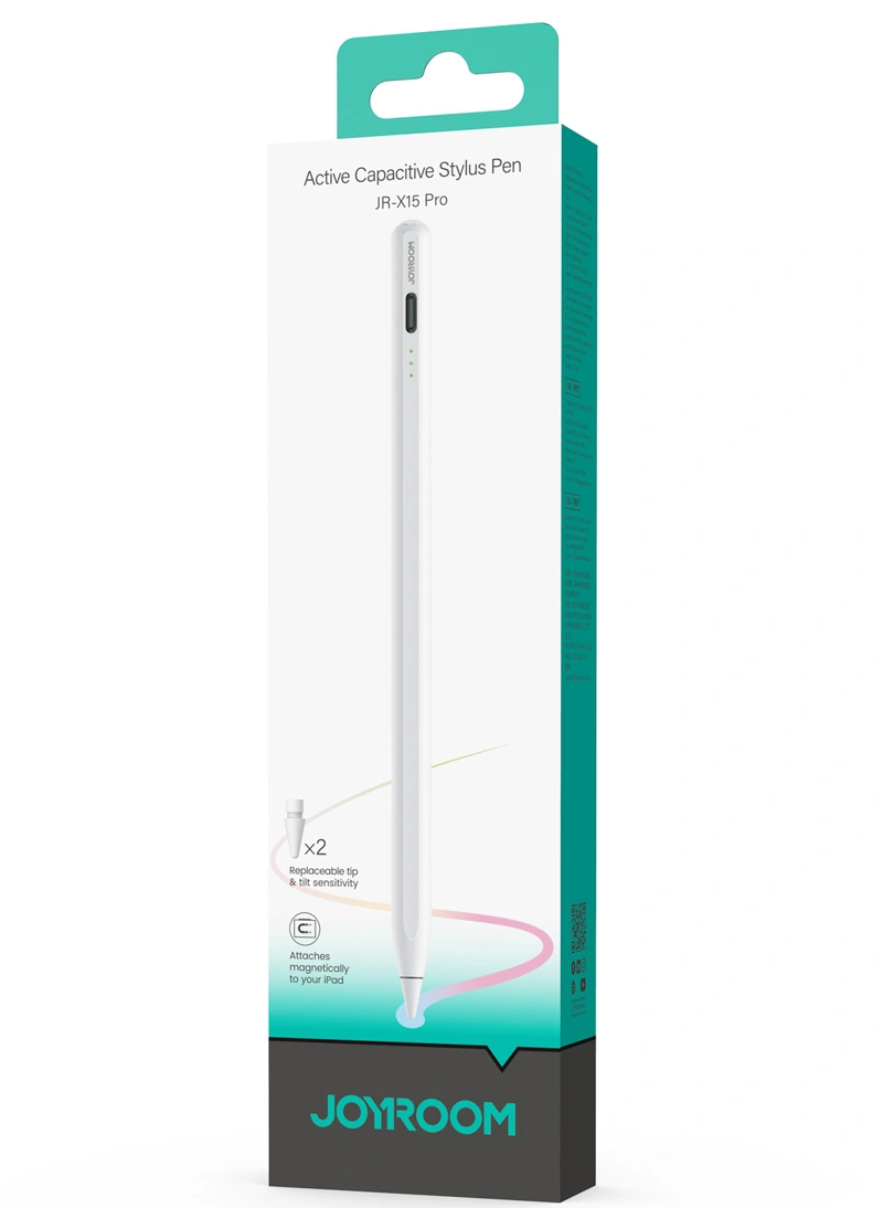Touch Pen Joyroom JR-X15 Pro for Apple iPad, Aktiv versjon, hvit