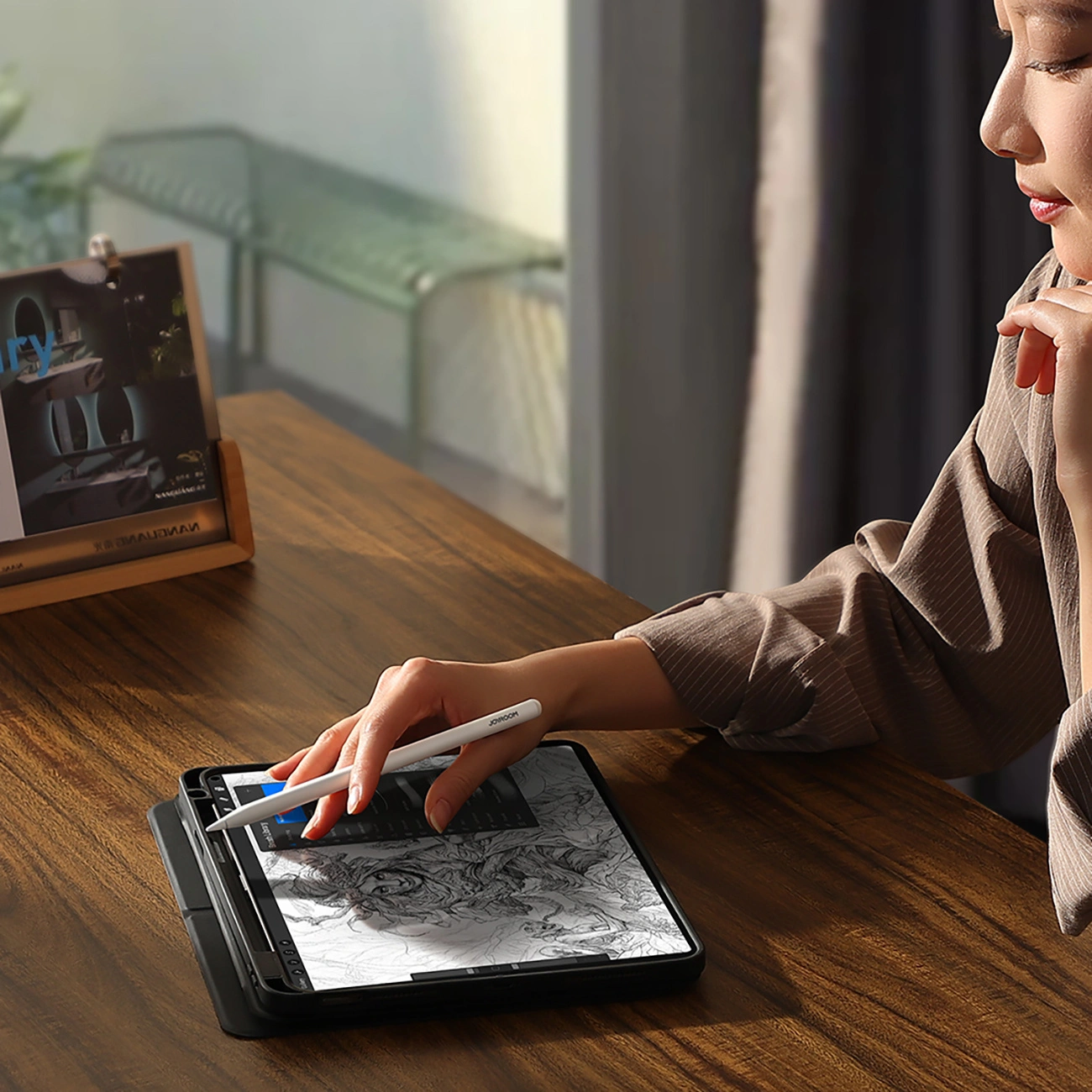 Touch Pen Joyroom JR-X9S Pro for Apple iPad, Aktiv versjon, hvit