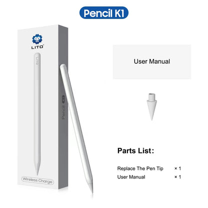 Touch Pen Lito K1 for Apple iPad, Aktiv Versjon, Hvit