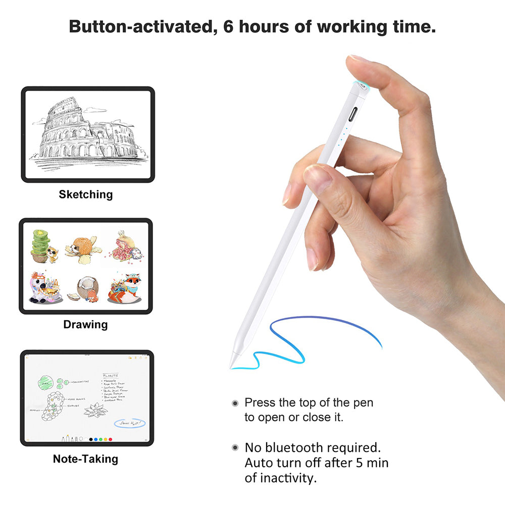 Touch Pen Lito T3, Aktiv Versjon, Hvit