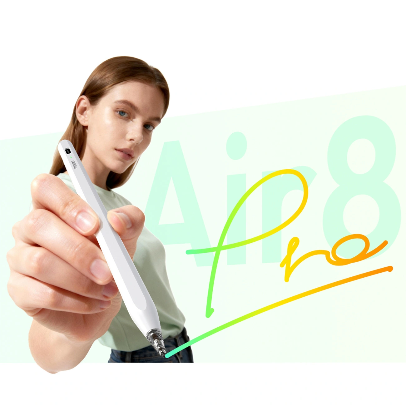 Touch Pen Metapen Air8 Pro for Apple iPad, Aktiv versjon, hvit ME-APP172